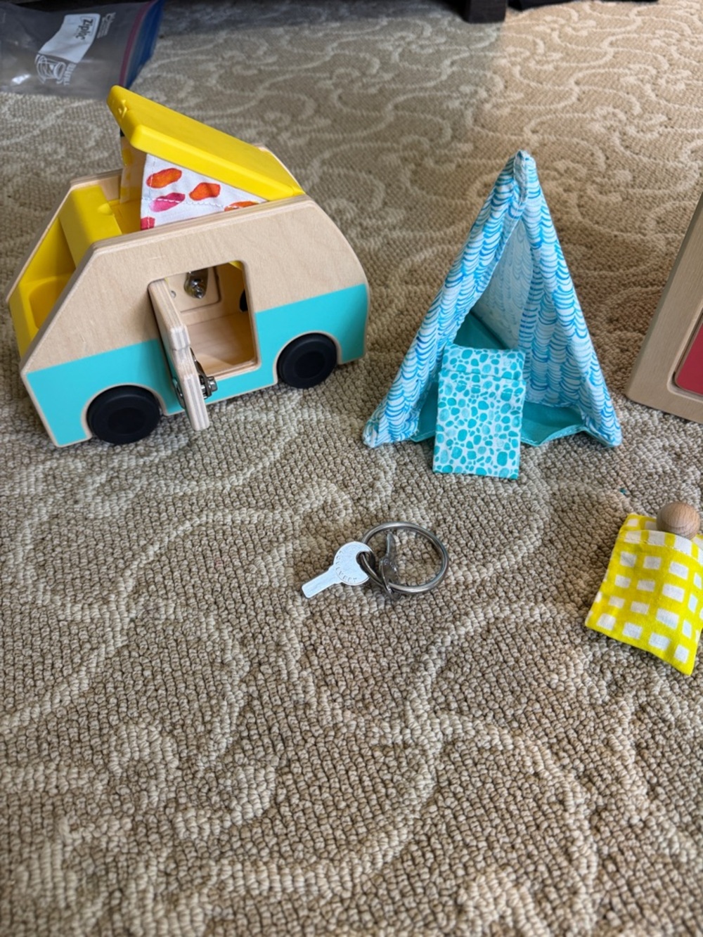 Lovevery Wooden Playhouse & Vehicle Set in Yellow and Teal - Picture 4 of 9